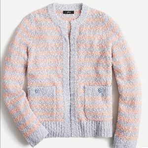 J crew Cardigan sweater in tweed stripe